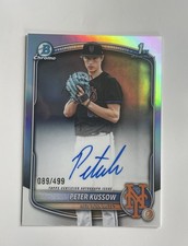 2025 Topps Bowman Chrome Peter Kussow Autograph Refractor /499 Mets CPA-PK