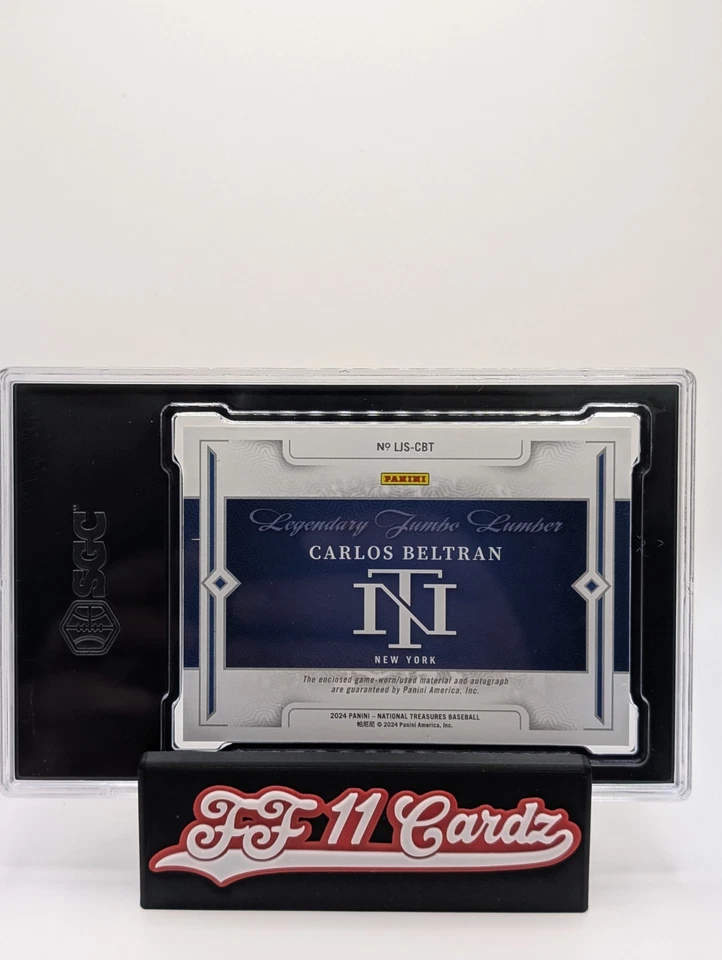 2024 National Treasures Carlos Beltran Legendary Jumbo Lumber Auto 2/25 SGC 8.5 - Image 3 of 3