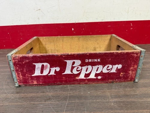 VINTAGE DR PEPPER  WOODEN CRATE ANTIQUE DISPLAY 326