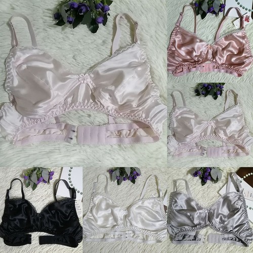 Sleep In Style With This Womens Silk Satin Thin Bra Available In Sizes - Picture 1 of 12