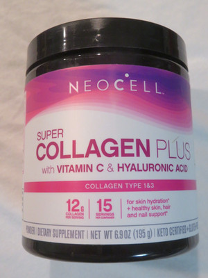 NeoCell Super Collagen Plus with Vitamin C & Hyaluronic Acid 6.9 Oz 15 Servings