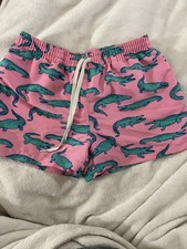 Vtg Chubbies Swim Trunks Mens Medium Pink Shorts Alligator Glades Mesh Lined M