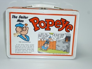 Popeye Lunch Box Lunchbox 1970's very rare