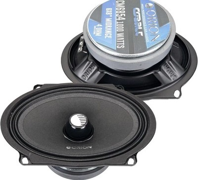 Pair of Orion 4-Ohm 250w RMS Cobalt High Efficiency 6x8 Midrange Bullet Speakers