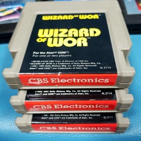 Lot of 9 Atari 5200 UNTESTED Game Cartridges Pacman Space Invaders +