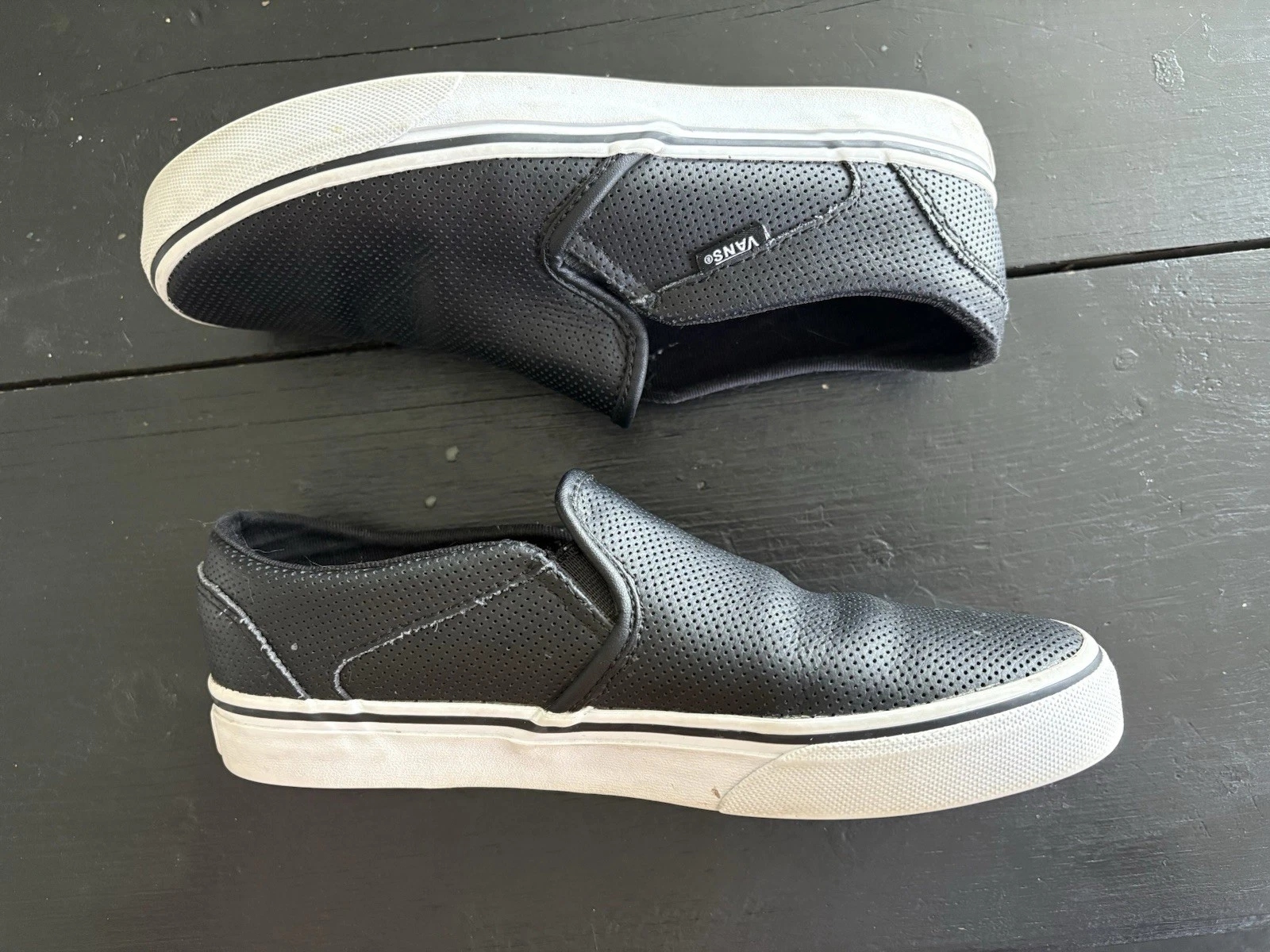 Scarpe comode Vans donna nere flat slip on misura 8 5