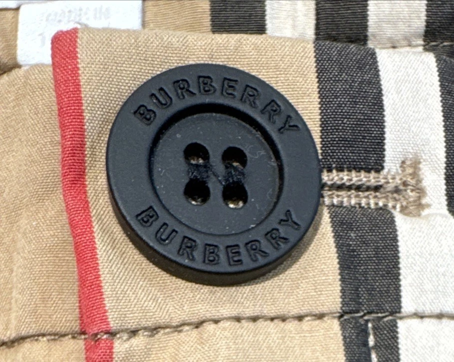 Pantalones Cortos Burberry Niños Niño Icono Algodón Rayas Talla 8Y Foto 3 de 4