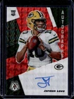 2020 Panini Mosaic Jordan Love Rookie Auto RC Choice Prizm Fusion Red #RA11