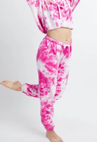 Savvi Women's Kaylee Jogger Fucsia Tye-Dye Size XL NWT