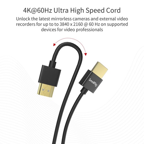 SmallRig High Speed HDMI Cable Ultra Fine Professional Video Micro HDMI t 606 - Picture 4 of 8