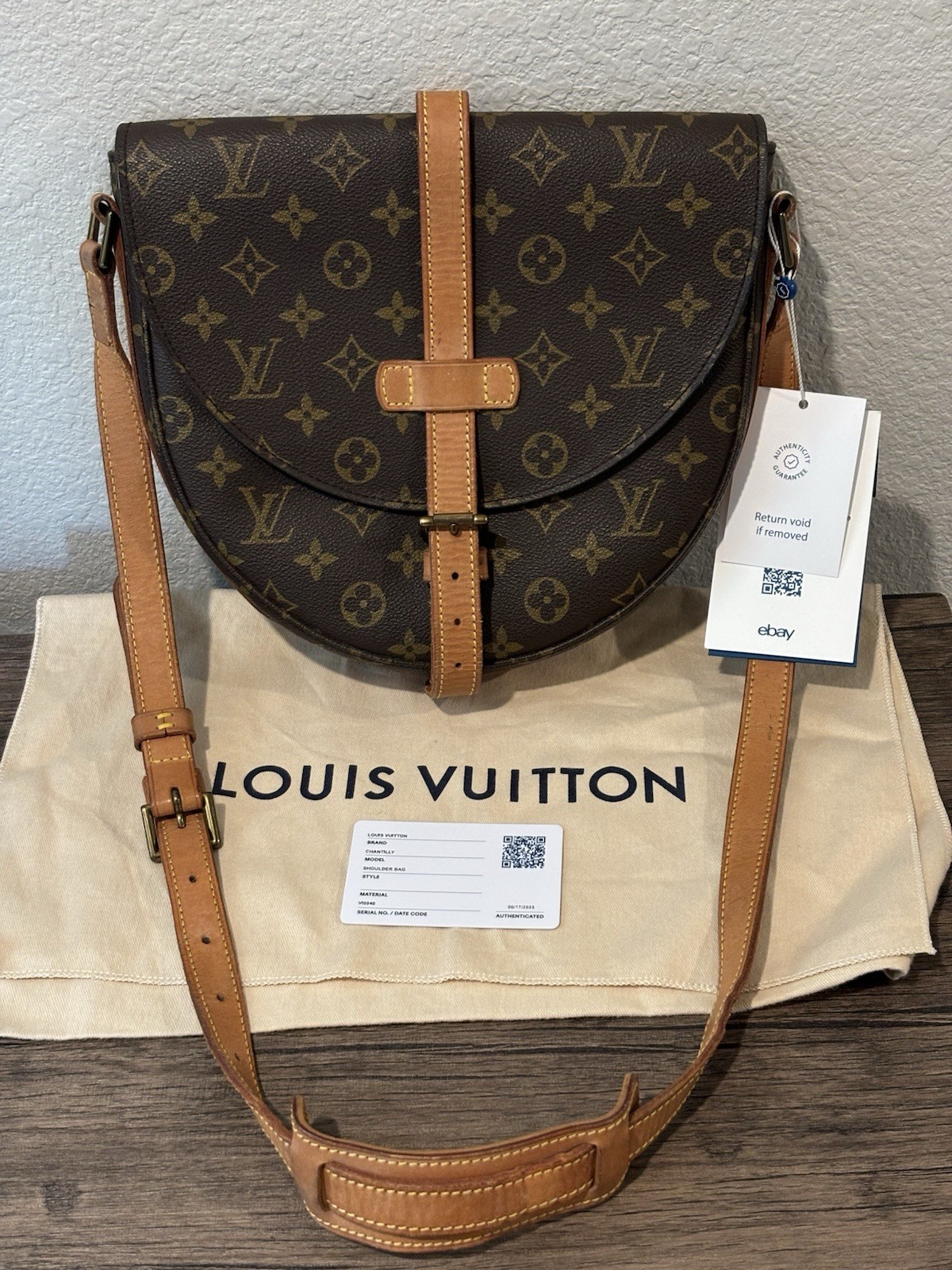 Louis Vuitton Chantilly Crossbody Brown Leather
