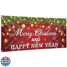 Christmas Garage Door Banner, 16ft x 7ft Merry Christmas Garage C