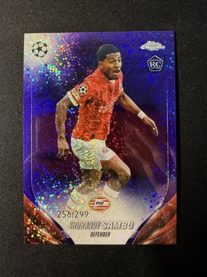 2023-24 Topps Chrome UEFA Club Shurandy Sambo #27 Violet Speckle /299 Rookie