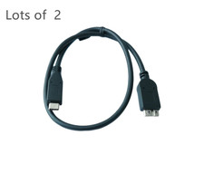 2PCS Micro B to USB Type C 3.1 External Hard Drive Cable Cord MacBook Seagate