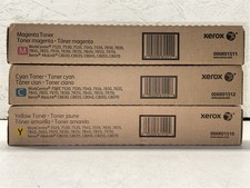 GENUINE XEROX 006R01510/006R01511/006R01512 THREE-COLOR TONER LOT NEW IN BOXES