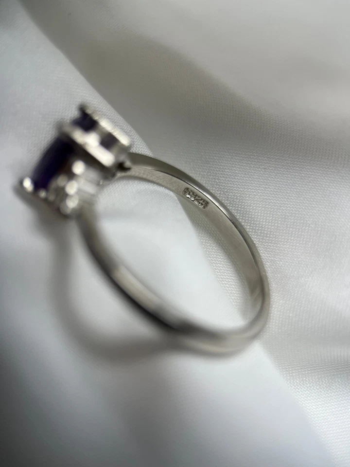 Natural AAA Amethyst Solitaire in 925 Sterling Silver - Imagen 3 de 3