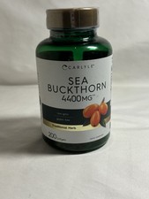Carlyle Sea Buckthorn Oil Capsules 4400mg  200 Softgels  Non-GMO, Gluten...