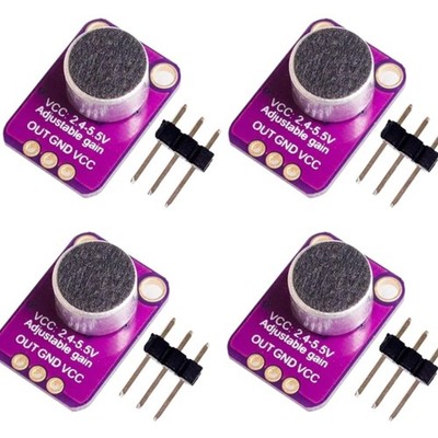 GY-Electret Mikrofon Verstärker Set mit Gain Control für Arduino, 4 Stück