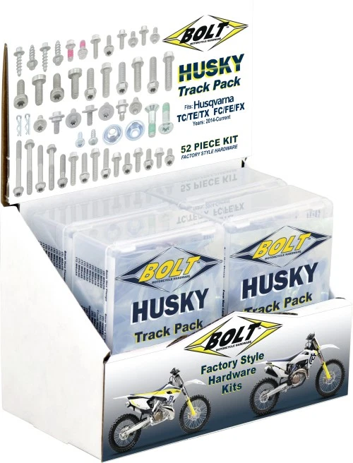 Bolt MC Hardware Euro Style Track Pack - 6 Pack Display Motorcycle Dirt Bike - Image 3 of 4