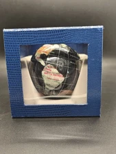 Alexander Kalifano Gemstone Globe Paper Weight -  Dark Blue  / Black 