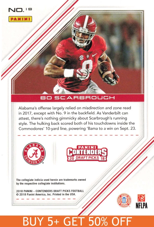 2018 Contenders Draft #19 Bo Scarbrough Alabama - Image 2 of 2