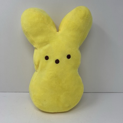 Easter Bunny Rabbit PEEPS Marshmallow Yellow Stuffed Animal 10" Plush Pillow - Picture 6 of 11