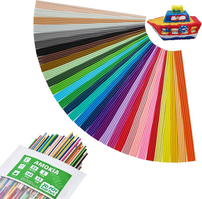 32 Colors 3D Pen Refills Pack for 3Doodler Start+ 3D Pen, 2.5Mm PCL Filament Low