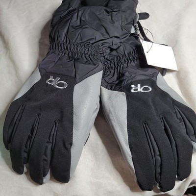 Outdoor Research Super Couloir Gore-Tex Double Gloves Black Gray 73181 Mens Med