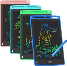 4 Pack LCD Writing Tablet for Kids, 8.5 Inch Colorful Doodle Board Drawing Table
