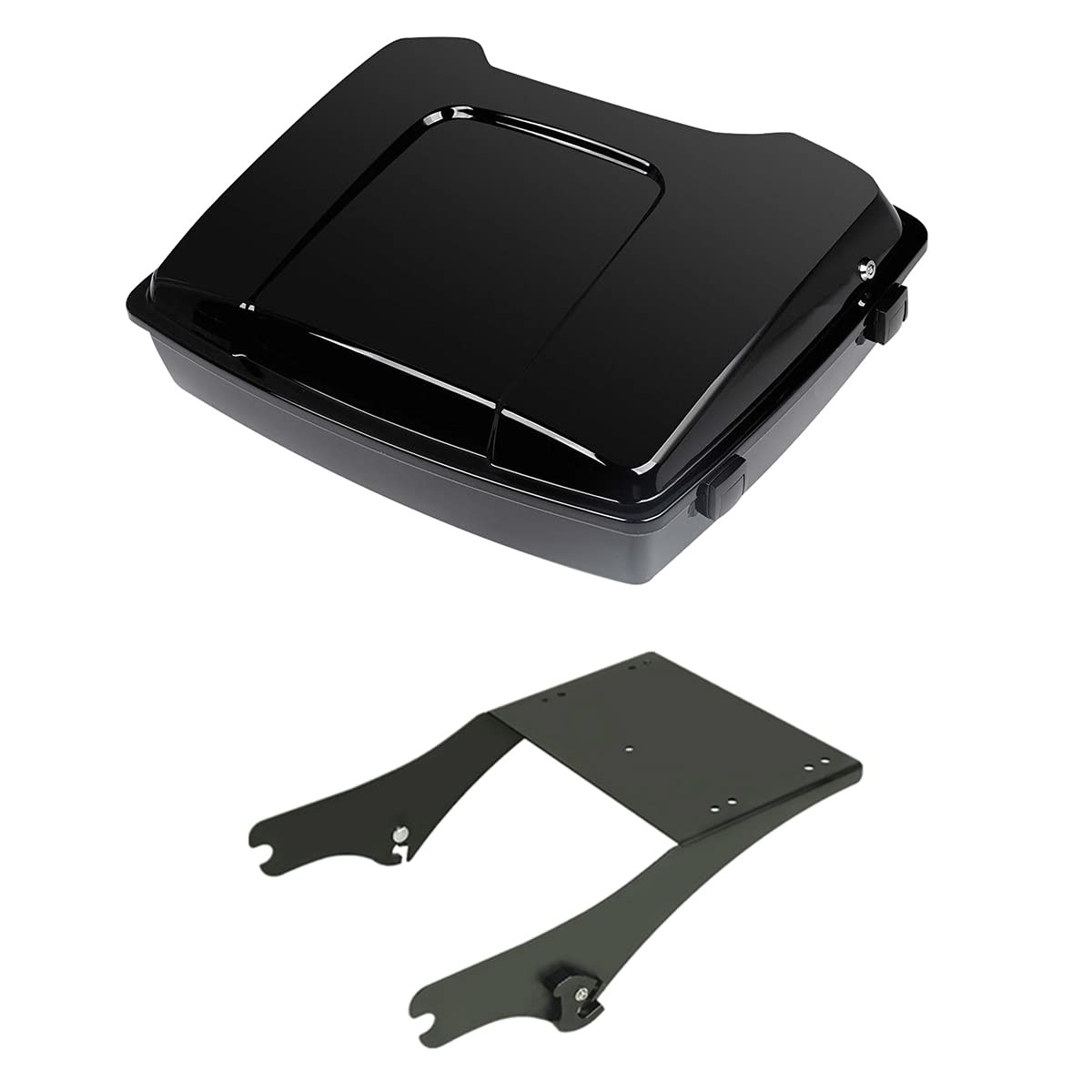 5.5" Razor Trunk & 2 Up Mount Rack Harley Road King Glide 1997-2008 Touring