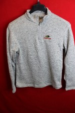 Mossy Oak Pullover Adult SMALL Gray Marl 1/4 Zip Sweater Mock Neck Long Sleeve