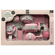Member's Mark Kid's Pretend Modern Cookware Play Set, 41 Piece, Pink
