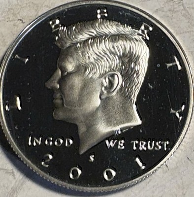 2001 S Kennedy Half Dollar Silver Proof 90% Silver .900 Fine Gem Proof
