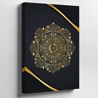 Luxurious Mandala Design Featuring Intricate Floral Patterns Wall Art Home Decor