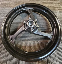 (QTY 1) Motorcycle Gloss Black 3-Spoke Wheel Rim J 17M/CXMT3.50, 17x3.5