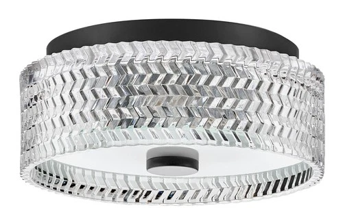 Hinkley Lighting 5041 Elle 2 Light 12"W Flush Mount Drum Ceiling - Black - Picture 12 of 12