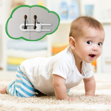 4 Pcs Cabinet Locks for Baby Proof, Child Proof Cabinet Latches U Shaped, Chi...