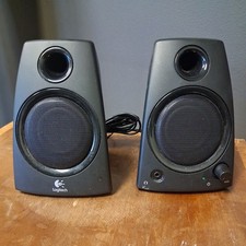 Logitech Z130 2.0 Stereo Computer Speakers Wired AUX w/ Power Adapter FREE SHIP