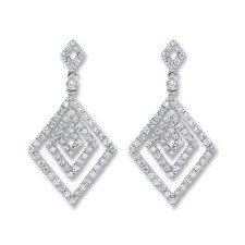 18ct White Gold Diamond Drop Earrings  0.50ct   ERD0228/OR