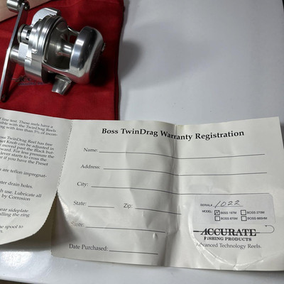 アキュレート ACCURATE BOSS 197MAGNUM ACCURATE BOSS 197MAGNUM Bait Fishing Reel | eBay