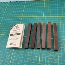 6 Pack Wenge Pen Wood Turning Blanks 5/8" x 5/8" x 5" VTG PSI Woodworking NOS