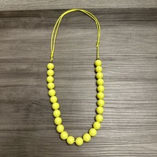 Small bead Chunky yellow pearl toddler/girl necklace