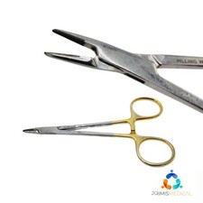 Pilling Weck 510312 Johnson Needle Holder w/ Tungsten Carbide Jaws 4-3/4"