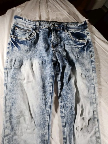 Buckle Black Skinny Flex Blue Distressed Denim Jeans Size 30 X 32 - Picture 2 of 15