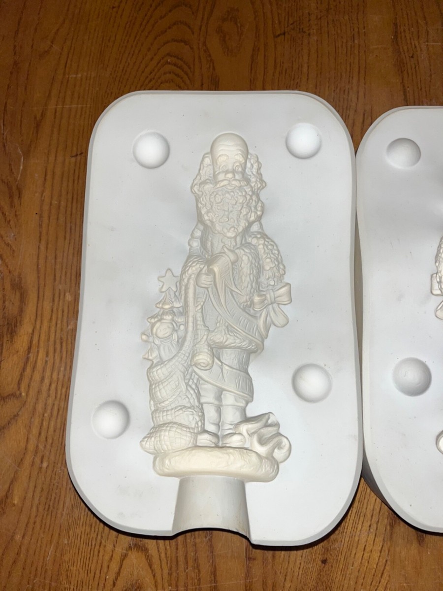 Ceramic slip mold Oak Knob African American Santa 7 7/8” tall