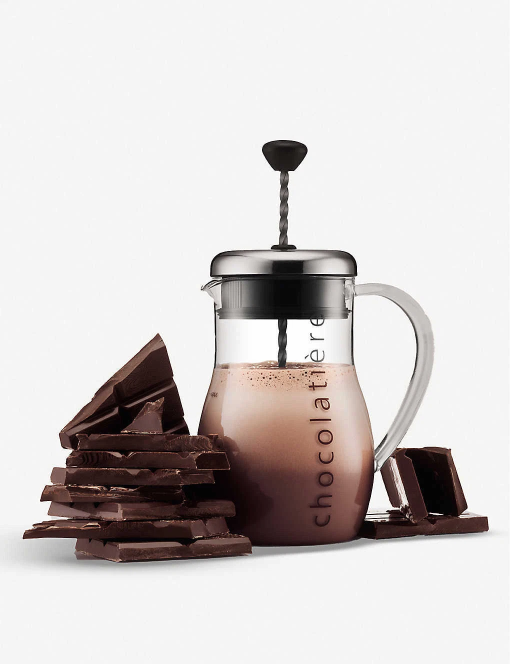 BODUM Chocolatiere Hot Chocolate JUG Mixer Glass Pitcher Pot