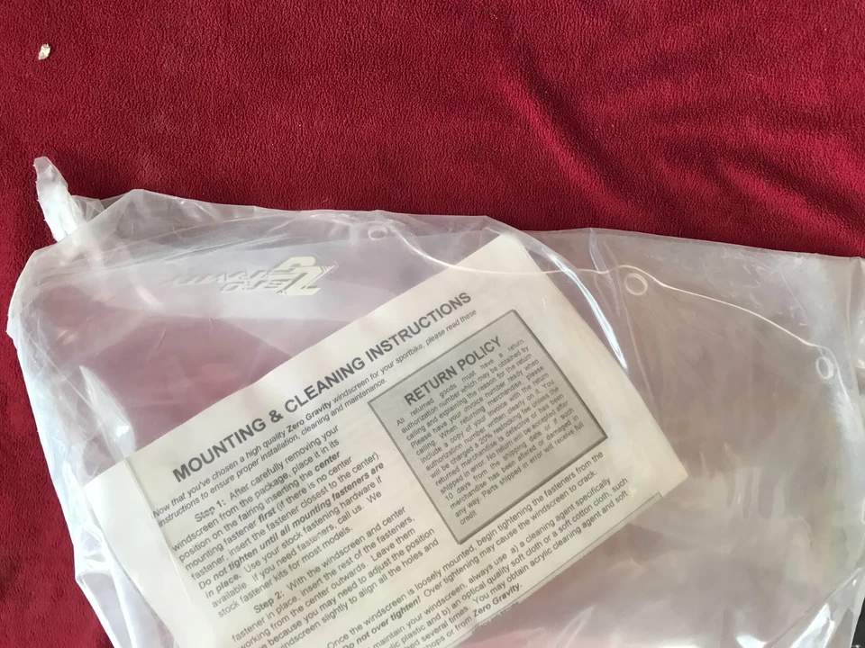 Parabrisas/parabrisas gravedad cero 1999-2000 Honda CBR600F4, 10-403-01 Foto 4 de 4