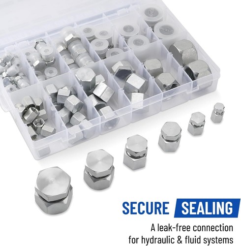 64PCS/128PCS JIC ORFS Cap and Plug Kit Master Industrial Hydraulic Hose Fitting - Picture 7 of 22