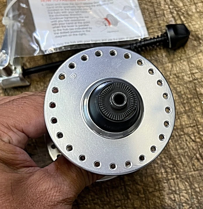 Shimano HB-HF08 48 orificios 100 mm espaciado tándem/carretera/BMX - buje delantero TOTALMENTE NUEVO Foto 4 de 4