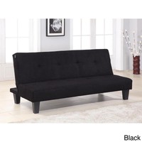 Black Microfiber With Adjustable Back Klik Klak Sofa Futon Bed Sleeper on sale Black Microfiber With Adjustable Back Klik Klak Sofa Futon Bed Sleeper on sale